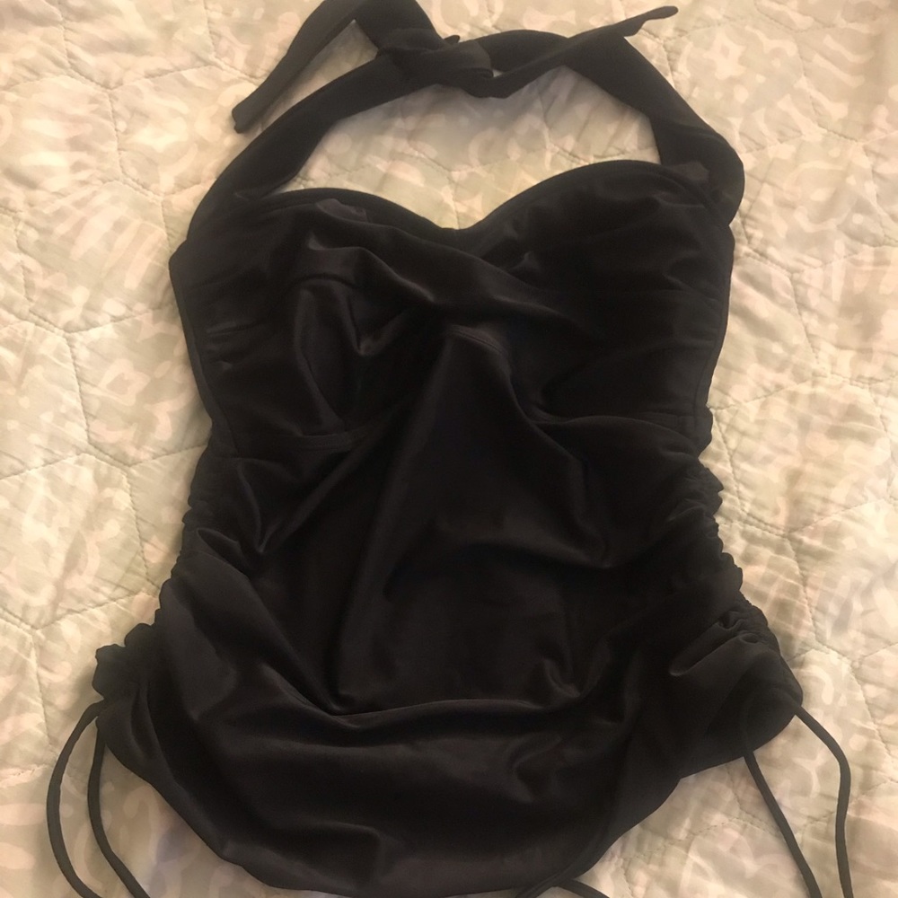 Black Halter Swim Tankini